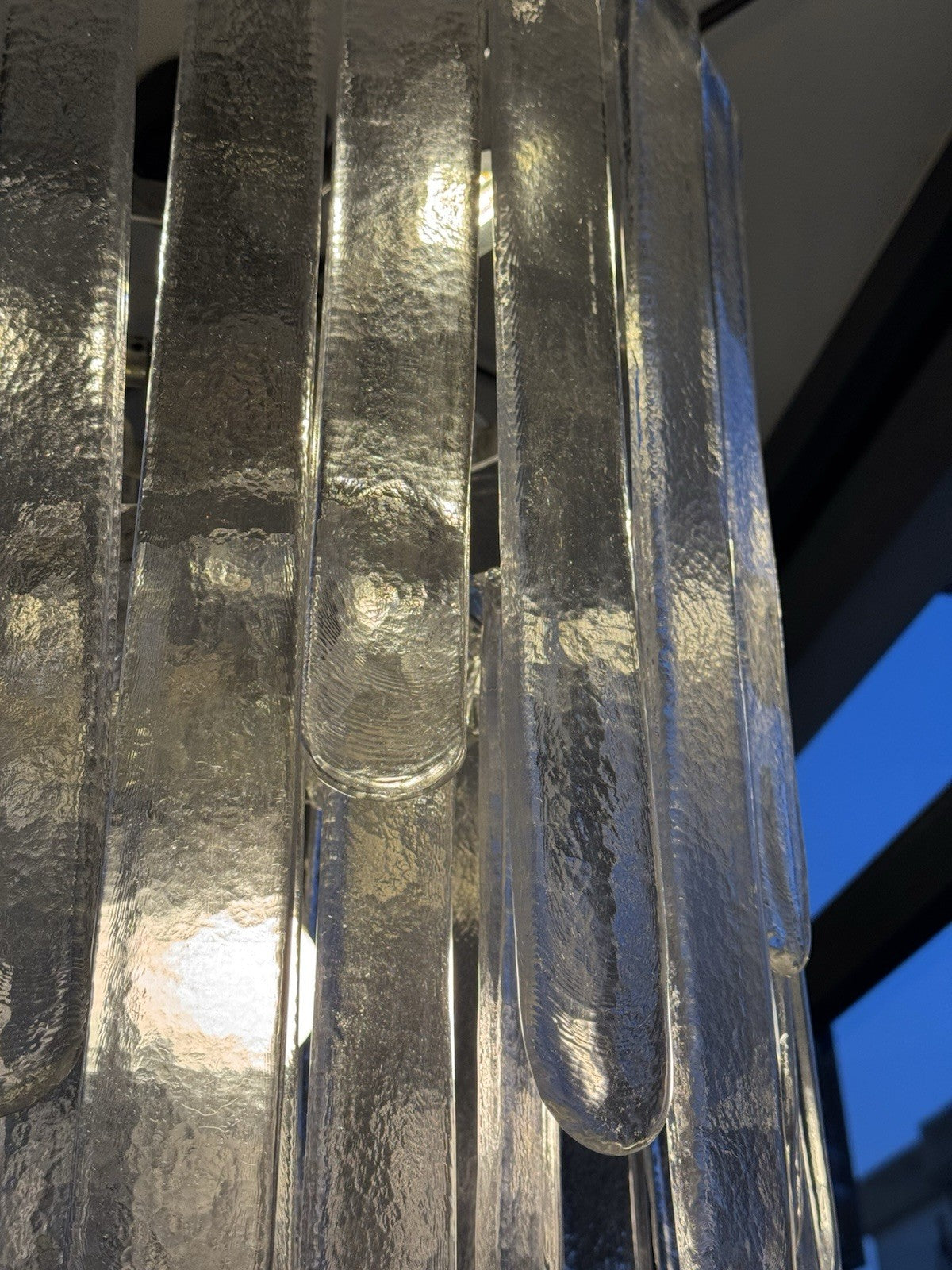Carlo Nason Mazzega Lampadario Cascata Waterfall Murano Glass 1970's
