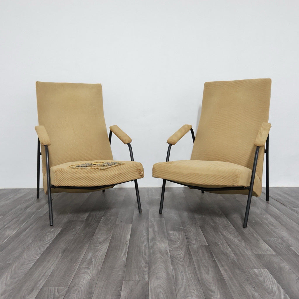 Alf Svensson attr. Ljung Industrier anni '50 Coppia di Poltrone Lounge Vintage Mid-Century dal Design Scandinavo