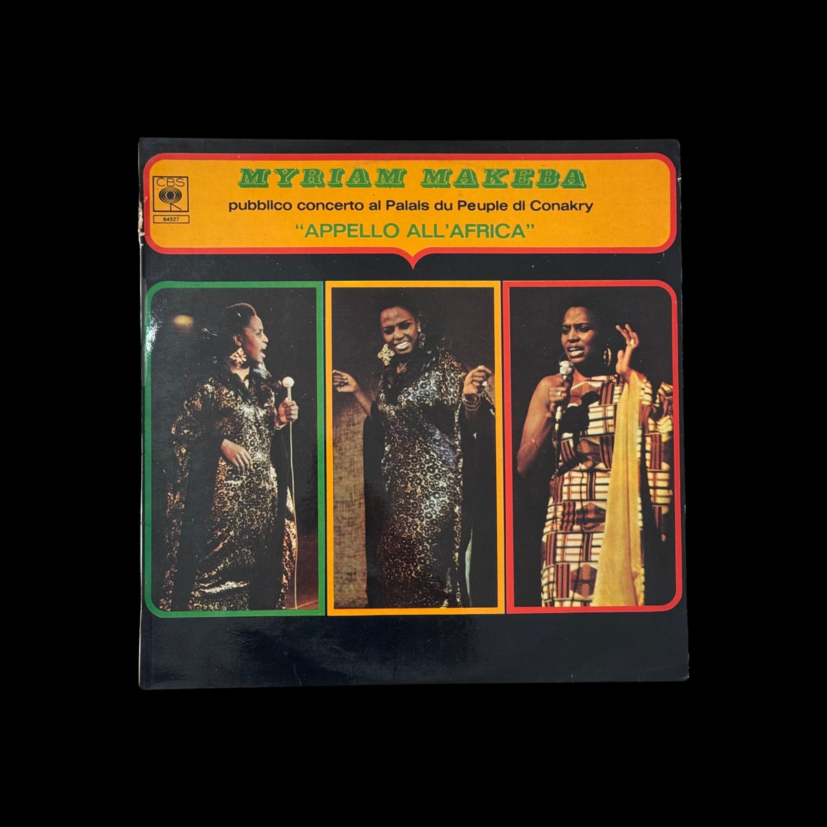 Vinile 33 Giri Myriam Makeba – Pubblico Concerto al Palais du Peuple di Conakry "Appello all'Africa" (CBS – 64527 - 1971)